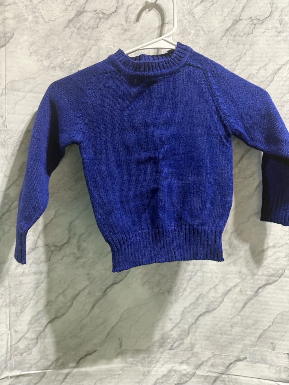 Vintage Boundary Waters Girls Blue Knit Sweater 4T Royal Blue Pullover